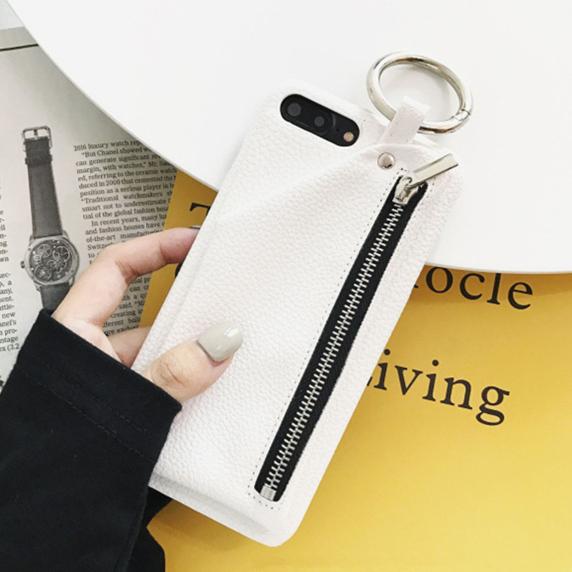Leather Luxury Zipper Handbag Wallet Phone Cases For iPhone
