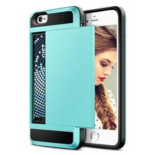 Load image into Gallery viewer, Sliding Credit Card Slot Wallet TPU Shockproof Case for iPhone