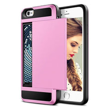 Load image into Gallery viewer, Sliding Credit Card Slot Wallet TPU Shockproof Case for iPhone