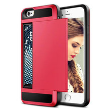 Load image into Gallery viewer, Sliding Credit Card Slot Wallet TPU Shockproof Case for iPhone