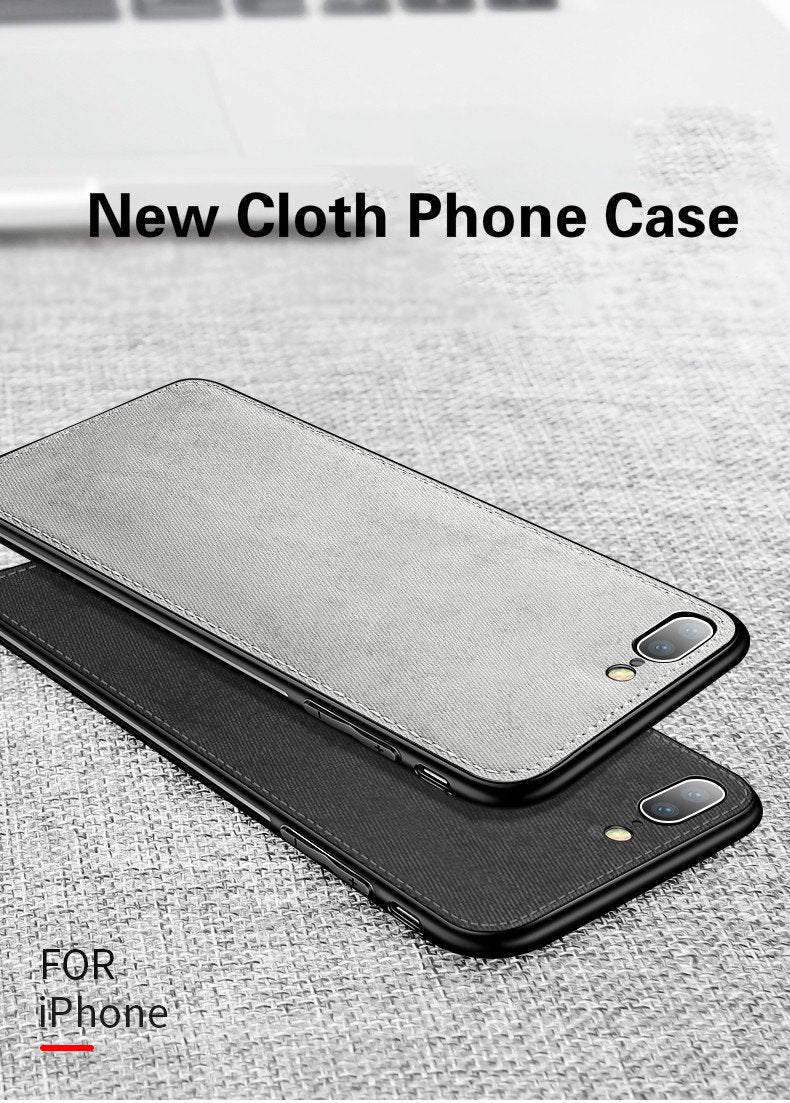 New Fabric Ultra-thin Canvas Silicon Phone Case For iphone  X Xs Max Xr