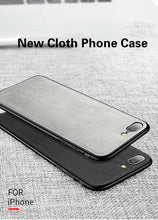 Load image into Gallery viewer, New Fabric Ultra-thin Canvas Silicon Phone Case For iphone  X Xs Max Xr