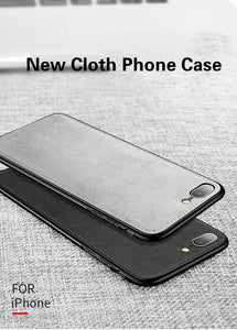New Fabric Ultra-thin Canvas Silicon Phone Case For iphone  X Xs Max Xr