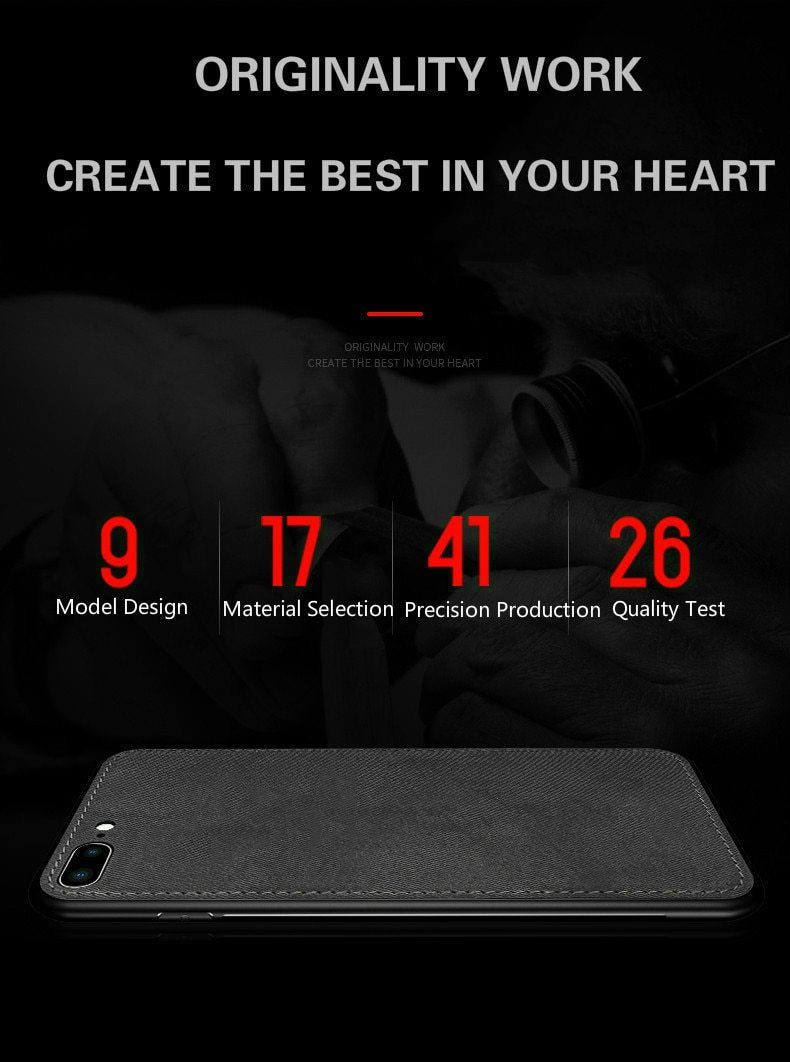 New Fabric Ultra-thin Canvas Silicon Phone Case For iphone  X Xs Max Xr