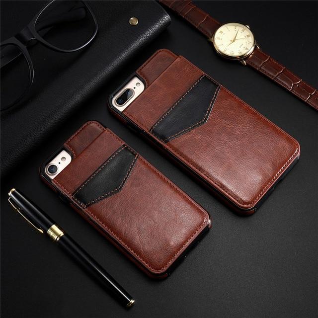 Retro Flip Cover  Card Slot Holder Phone Cases For iPhone XS XS Max XR Plus