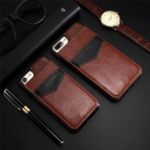 Retro Flip Cover  Card Slot Holder Phone Cases For iPhone XS XS Max XR Plus