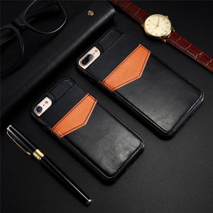Retro Flip Cover  Card Slot Holder Phone Cases For iPhone XS XS Max XR Plus