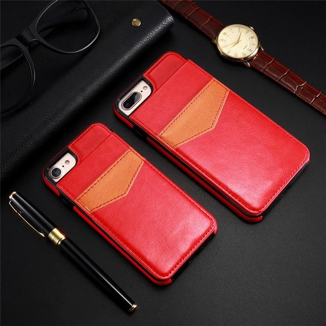Retro Flip Cover  Card Slot Holder Phone Cases For iPhone XS XS Max XR Plus