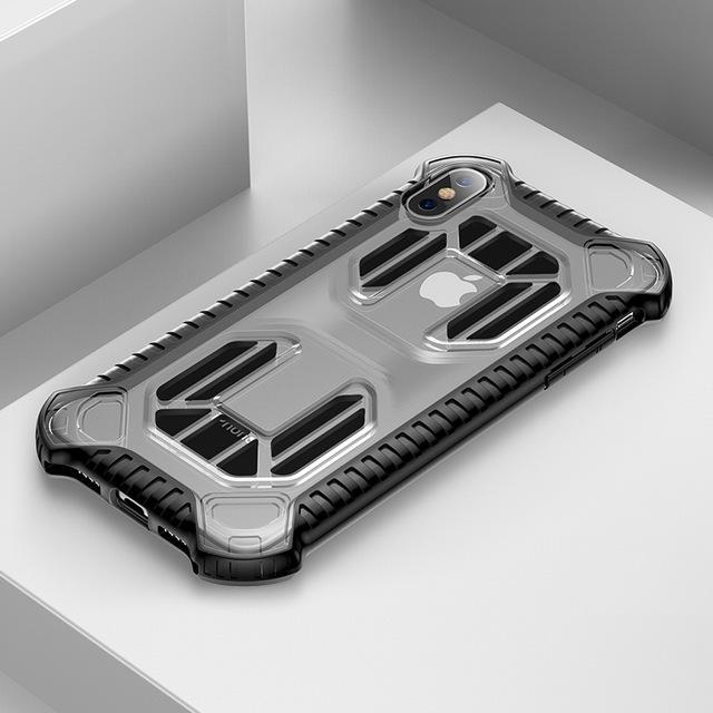 2018 Soft Silicone + Plastic Hybrid Phone Case For iPhone