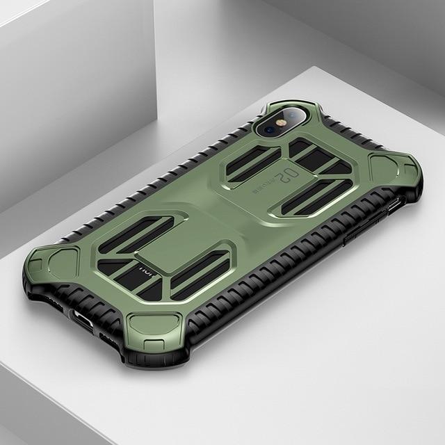 2018 Soft Silicone + Plastic Hybrid Phone Case For iPhone