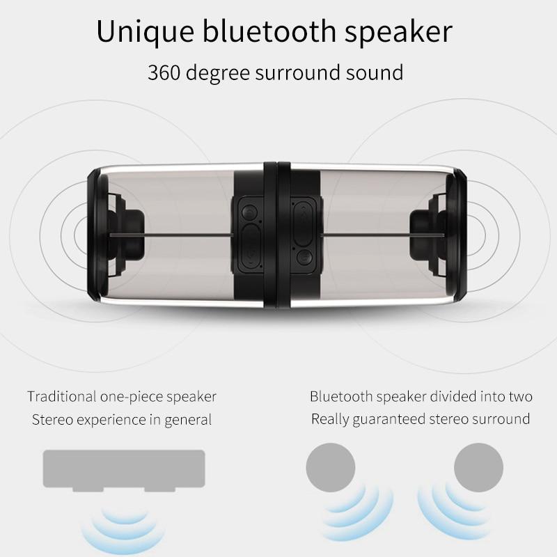 Rechargeable Portable  Waterproof Wireless Stereo Magnetic Suction Mini Outdoor Bluetooth Speakers