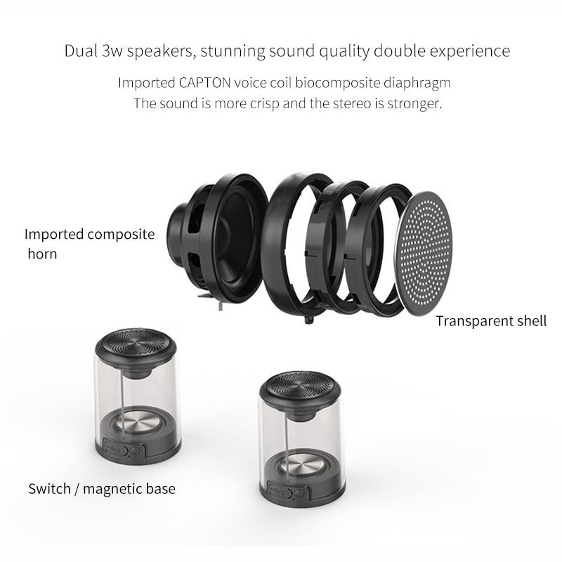 Rechargeable Portable  Waterproof Wireless Stereo Magnetic Suction Mini Outdoor Bluetooth Speakers