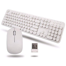 Load image into Gallery viewer, Wireless 2.4GHz Full-Size Keyboard and Cordless Mouse with Comfortable Round Keycaps Whisper-Quiet Compact Power