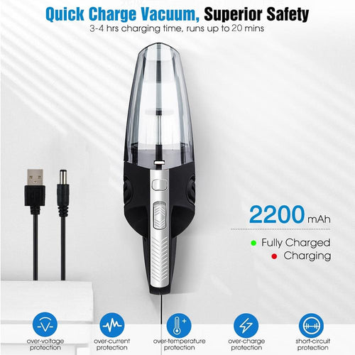 Portable Cordless Rechargeable Car Vacuum Cleaner Wet/Dry Vaccum Cleaner for Car Home