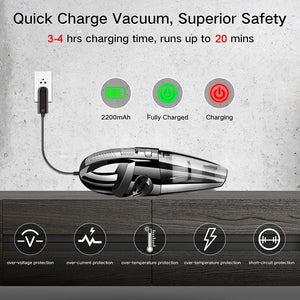 Portable Cordless Rechargeable Car Vacuum Cleaner Wet/Dry Vaccum Cleaner for Car Home