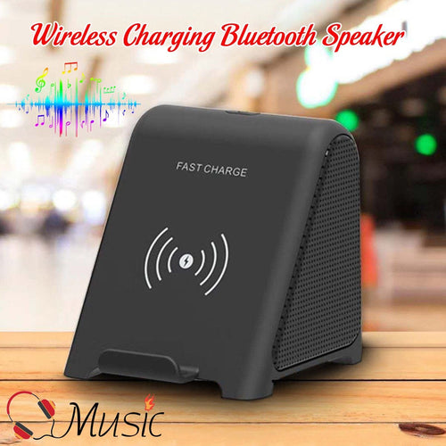 Qi Fast Wireless Charging Stand With Bluetooth Speaker