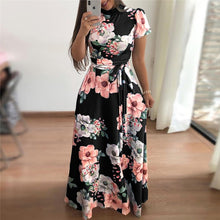 Charger l&#39;image dans la galerie, Women Summer Dress 2019 Casual Short Sleeve Long Dress