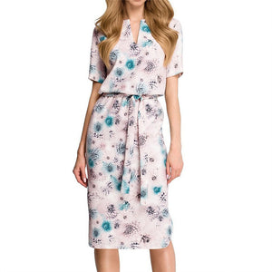 2019 Hot Sale Women Midi Party Dresses Geometric Print Summer Boho Beach Dress