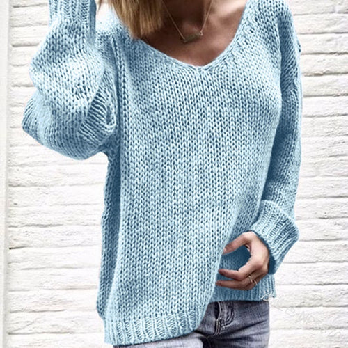 Litthing 2019 V Neck Women Sweaters And Pullovers Knitted Autumn Winter Clothing
